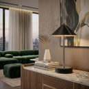 Modern European furniture - Empire Leather Shade Table Lamp - www.oroatrade.com