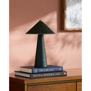 Modern European furniture - Brushed Leather Accent Table Lamp - www.oroatrade.com