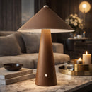 Modern European furniture - Brushed Leather Accent Table Lamp - www.oroatrade.com