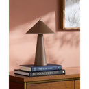 Modern European furniture - Brushed Leather Accent Table Lamp - www.oroatrade.com