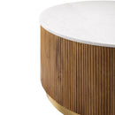 Modern furniture - Reeded Wood Marble Coffee Table - www.oroatrade.com