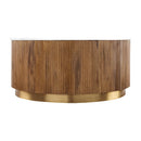Modern furniture - Reeded Wood Marble Coffee Table - www.oroatrade.com