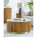 Modern furniture - Reeded Wood Marble Coffee Table - www.oroatrade.com