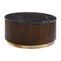 Modern furniture - Reeded Wood Marble Coffee Table - www.oroatrade.com