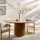 Modern European furniture - Reeded Wood Round Dining Table - www.oroatrade.com