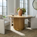 Modern European furniture - Reeded Wood Round Dining Table - www.oroatrade.com