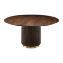 Modern European furniture - Reeded Wood Round Dining Table - www.oroatrade.com