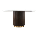 Modern European furniture - Reeded Wood Round Dining Table - www.oroatrade.com