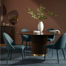 Modern European furniture - Reeded Wood Round Dining Table - www.oroatrade.com