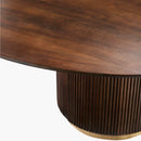 Modern European furniture - Reeded Wood Round Dining Table - www.oroatrade.com