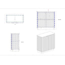 Modern European furniture - Reeded Wood 2-Door Cabinet - www.oroatrade.com