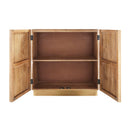 Modern European furniture - Reeded Wood 2-Door Cabinet - www.oroatrade.com