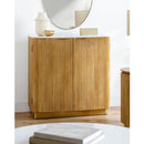 Modern European furniture - Reeded Wood 2-Door Cabinet - www.oroatrade.com