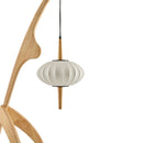 Modern European furniture - Rubberwood Tripod Accent Floor Lamp - www.oroatrade.com