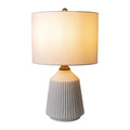 Modern European furniture - Reeded Glazed Ceramic Table Lamp - www.oroatrade.com