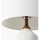 Modern European furniture - Reeded Glazed Ceramic Table Lamp - www.oroatrade.com