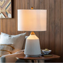 Modern European furniture - Reeded Glazed Ceramic Table Lamp - www.oroatrade.com