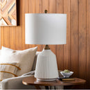 Modern European furniture - Reeded Glazed Ceramic Table Lamp - www.oroatrade.com