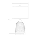 Modern European furniture - Reeded Glazed Ceramic Table Lamp - www.oroatrade.com