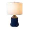 Modern European furniture - Reeded Glazed Ceramic Table Lamp - www.oroatrade.com