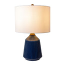 Modern European furniture - Reeded Glazed Ceramic Table Lamp - www.oroatrade.com