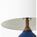 Modern European furniture - Reeded Glazed Ceramic Table Lamp - www.oroatrade.com