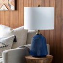 Modern European furniture - Reeded Glazed Ceramic Table Lamp - www.oroatrade.com
