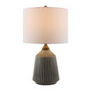 Modern European furniture - Reeded Glazed Ceramic Table Lamp - www.oroatrade.com