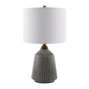 Modern European furniture - Reeded Glazed Ceramic Table Lamp - www.oroatrade.com