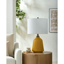 Modern European furniture - Reeded Glazed Ceramic Table Lamp - www.oroatrade.com