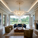 Hospitality furniture - Etched Glass Orbs Chandelier - www.oroatrade.com