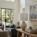 Hospitality furniture - Cream Round Base Table Lamp - www.oroatrade.com
