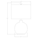 Hospitality furniture - Beige Linen Glass Table Lamp - www.oroatrade.com