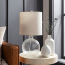 Hospitality furniture - Beige Linen Glass Table Lamp - www.oroatrade.com