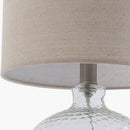 Hospitality furniture - Beige Linen Glass Table Lamp - www.oroatrade.com