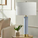 Hospitality furniture - Speckled Blue Cement Table Lamp - www.oroatrade.com