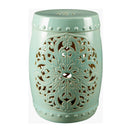 Modern European furniture - Ceramic Carved Outdoor Stool - www.oroatrade.com