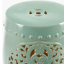 Modern European furniture - Ceramic Carved Outdoor Stool - www.oroatrade.com