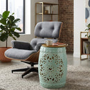 Modern European furniture - Ceramic Carved Outdoor Stool - www.oroatrade.com