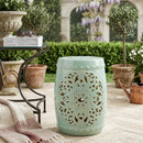 Modern European furniture - Ceramic Carved Outdoor Stool - www.oroatrade.com