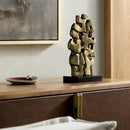 Modern European furniture - Antique Gold Abstract Sculpture - www.oroatrade.com