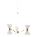 Hospitality furniture - Pleated White Linen 6-Light Chandelier - www.oroatrade.com