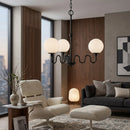 Hospitality furniture - Wavy Black Iron 3-Light Chandelier - www.oroatrade.com