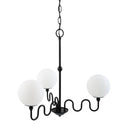 Hospitality furniture - Wavy Black Iron 3-Light Chandelier - www.oroatrade.com