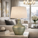 Hospitality furniture - Antique Green Glass Table Lamp - www.oroatrade.com