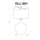 Hospitality furniture - Antique Green Glass Table Lamp - www.oroatrade.com