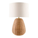 Hospitality furniture - Hand-painted Rattan Linen Table Lamp - www.oroatrade.com