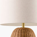 Hospitality furniture - Hand-painted Rattan Linen Table Lamp - www.oroatrade.com