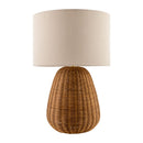 Hospitality furniture - Hand-painted Rattan Linen Table Lamp - www.oroatrade.com