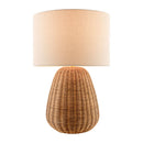 Hospitality furniture - Hand-painted Rattan Linen Table Lamp - www.oroatrade.com